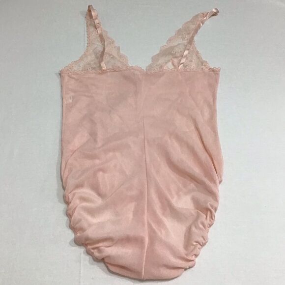 Formfit Rogers Vintage Baby Pink Bodysuit Mushroom Style Size 34/12 - Picture 14 of 14